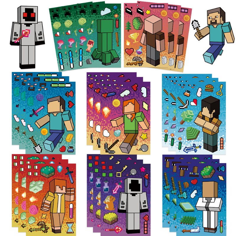 Cosplay Prop Diy - 8PCS Hot Game Minecrafts Series Sticker
