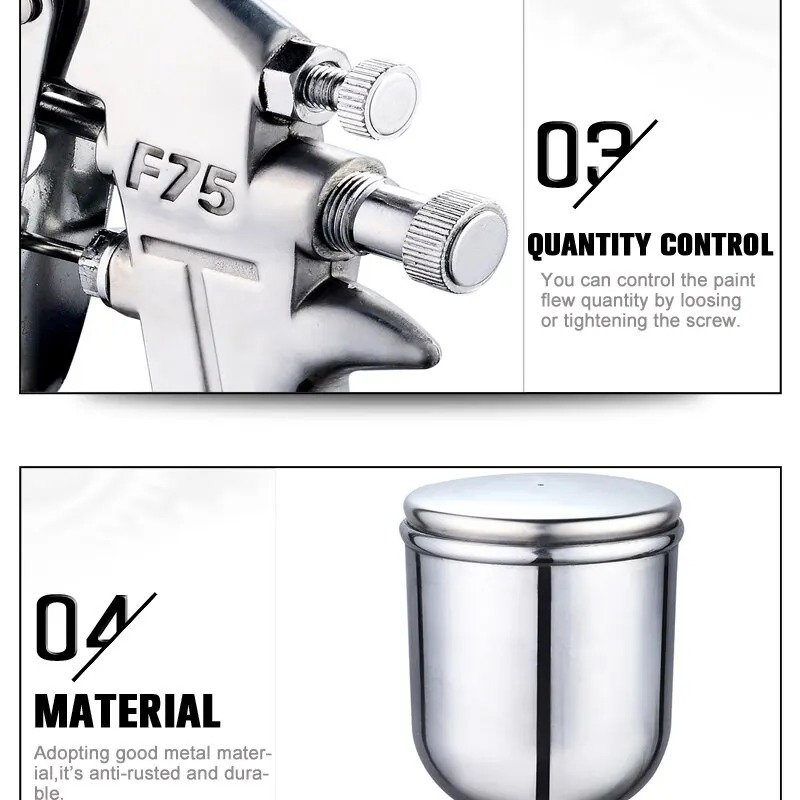 F-75 Spray Gun 1.5mm Nozzle wi - Metallic Spray Paint recensione e prezzo