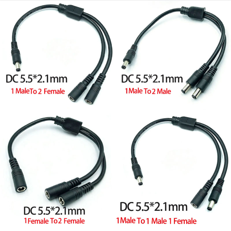 1PC DC 5.5mm*2.1mm 1 To 2 Conn - Led El Wire recensione e prezzo