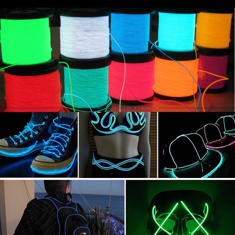 10/5/3M Glow EL Wire Neon Cabl - Led El Wire recensione e prezzo