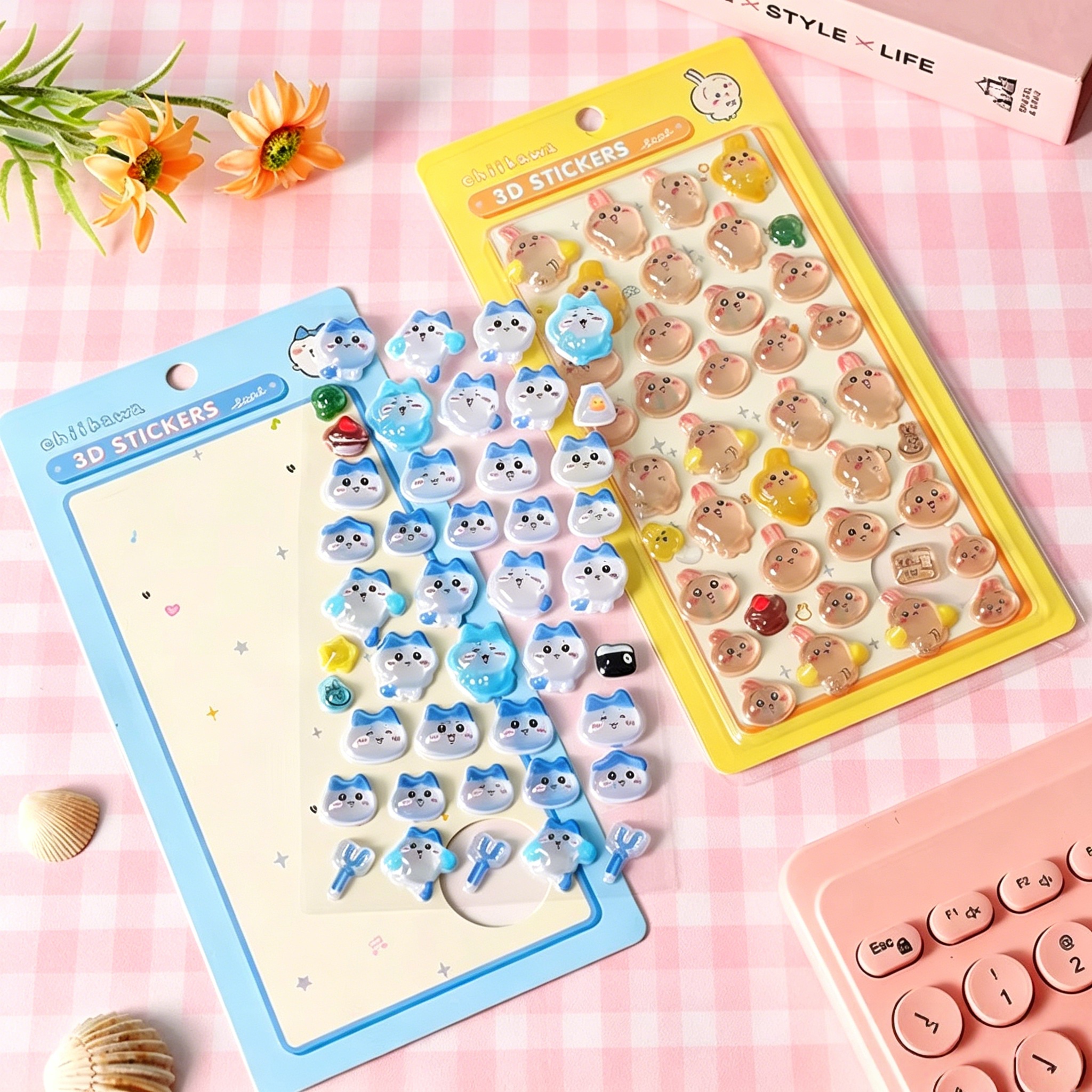 Chiikawa 3D Cute Relief Sticke - Cosplay Prop Diy recensione e prezzo