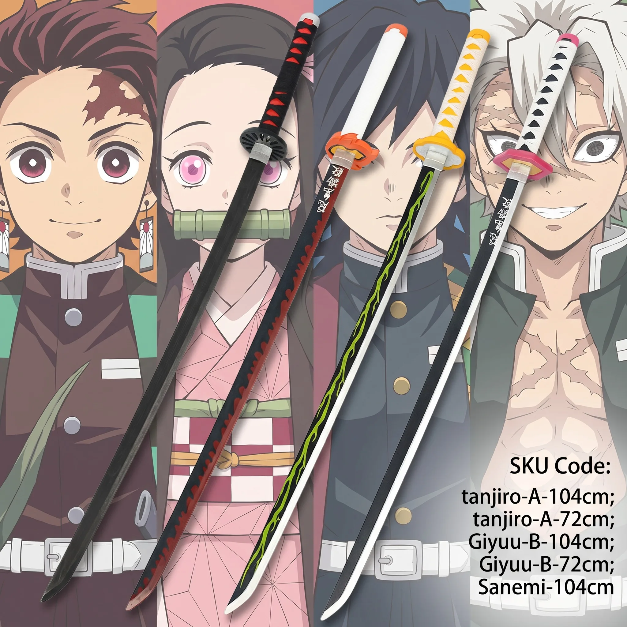 72 104cm Demon Slayer Katana T - Cosplay Prop Katana recensione e prezzo