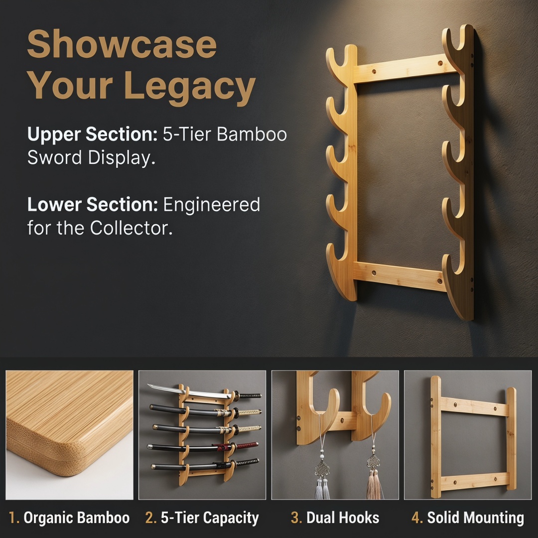 8-Layers Wall Sword Storage Sh - Cosplay Prop Katana recensione e prezzo