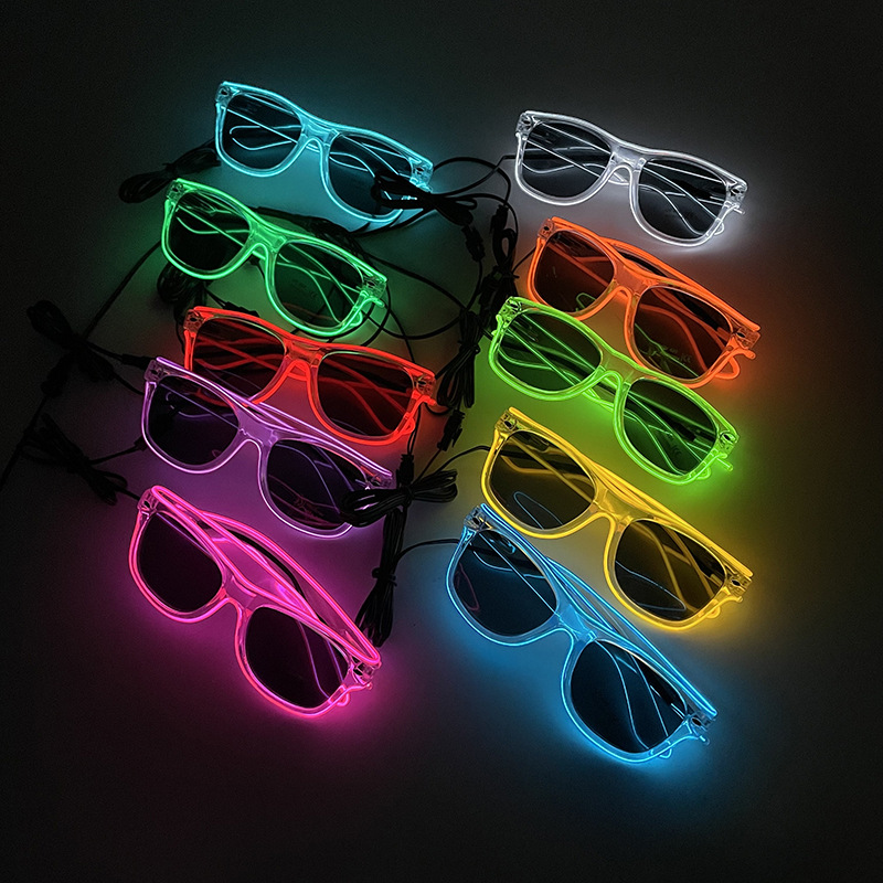 1Pcs Led Glasses Neon Glow Sun - Led El Wire recensione e prezzo