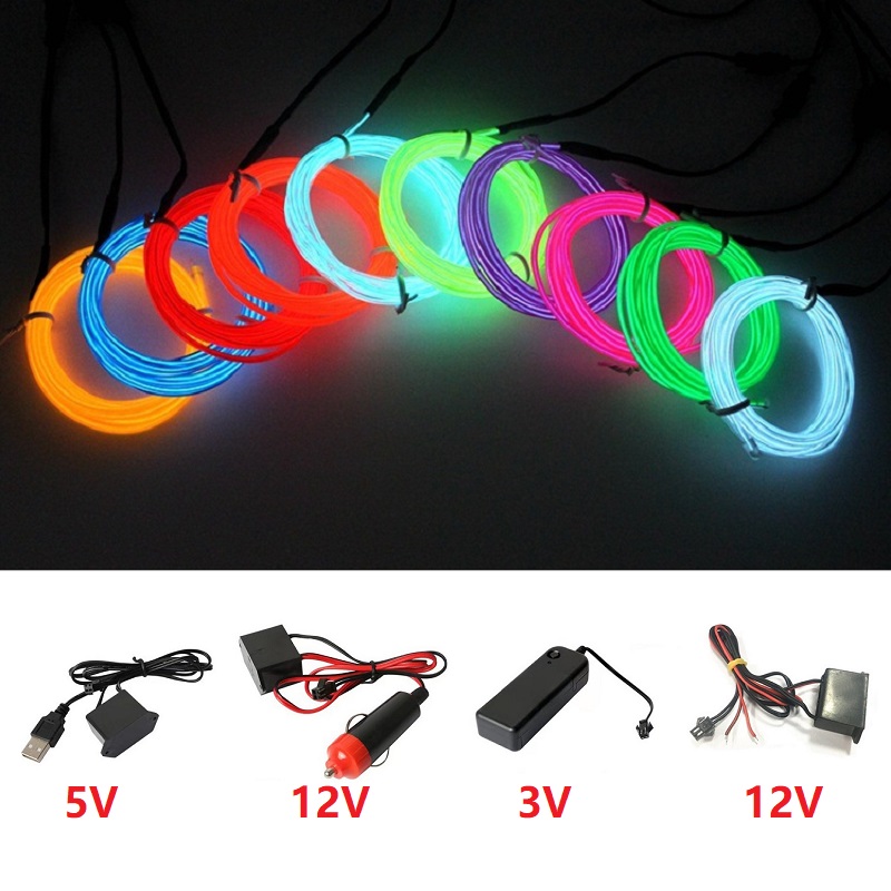 10m/5m/3m/1m 3V Battery 5V USB - Led El Wire recensione e prezzo